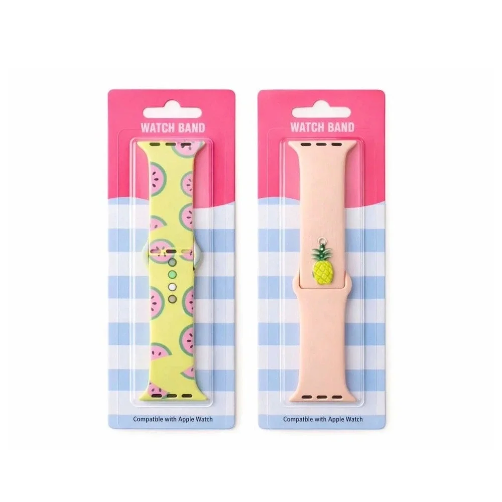 Summer Watch Band 2 Pack Compatible with Apple‎ Watch Watermelon Pineapple Pink